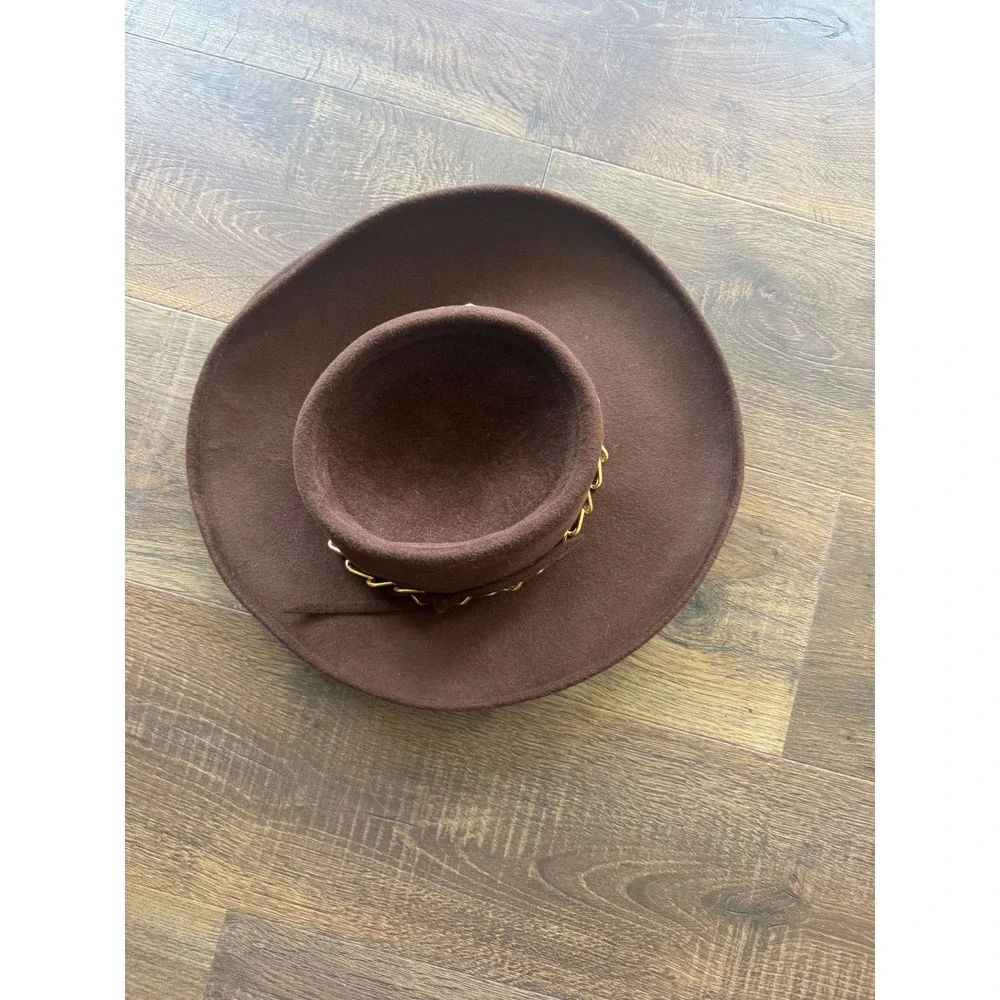 Frank‎ Olive Hat Chain Accent Western Style